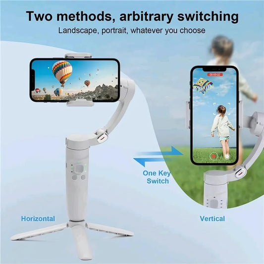 M1 3-Axis Foldable Smartphone Gimbal Stabilizer with Built-in Tripod