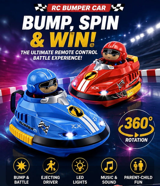 RC Bumper Battle Cars - 2 Player Remote Control Set
