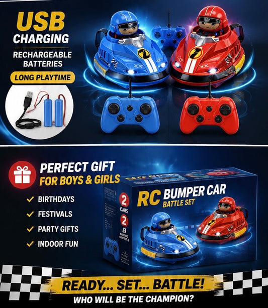 RC Bumper Battle Cars - 2 Player Remote Control Set