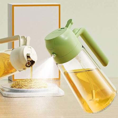 DSGP 2-in-1 Oil Dispenser & Sprayer Bottle | 500ml Leakproof Olive Oil Container for Kitchen |